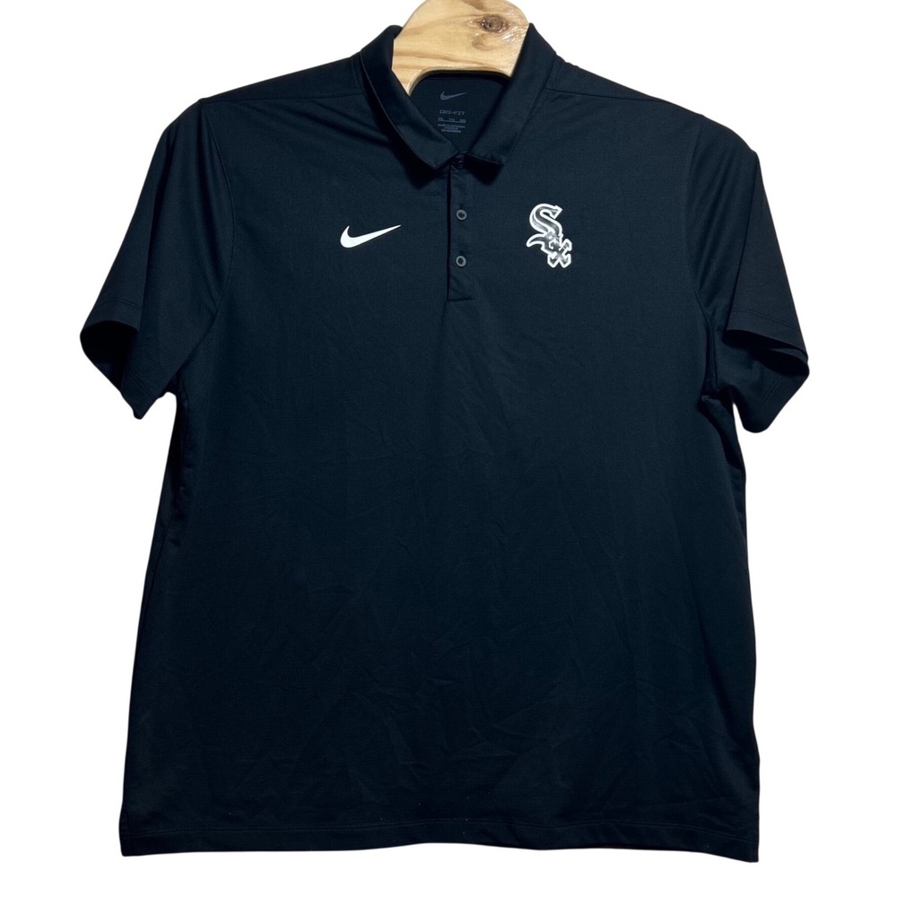 Nike Chicago White Sox Dri-FIT Polo Shirt Mens XXL Black NKNB-00A MLB Baseball